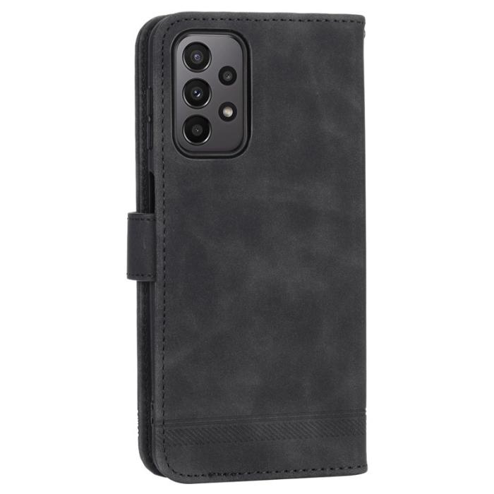 DIERFENG - DIERFENG DF-03 Fodral för Samsung Galaxy A23 5G - Äkta läder - Svart