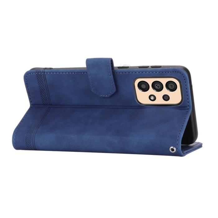 DIERFENG - DIERFENG DF-03 Fodral för Samsung Galaxy A33 5G - PU Läder - Blå