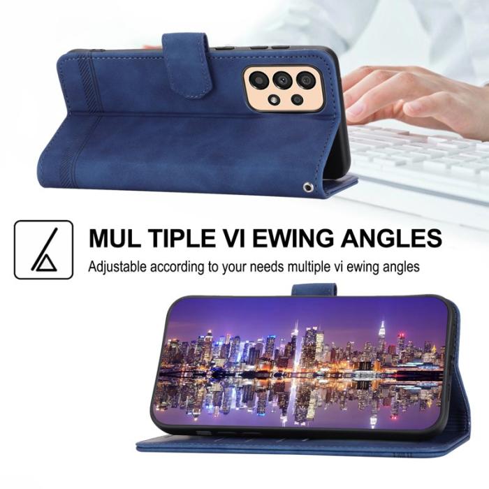 DIERFENG - DIERFENG DF-03 Fodral för Samsung Galaxy A33 5G - PU Läder - Blå