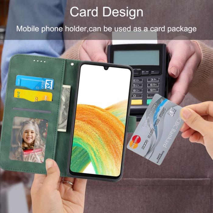 DIERFENG - DIERFENG DF-03 Fodral för Samsung Galaxy A33 5G - PU Läder - Grön