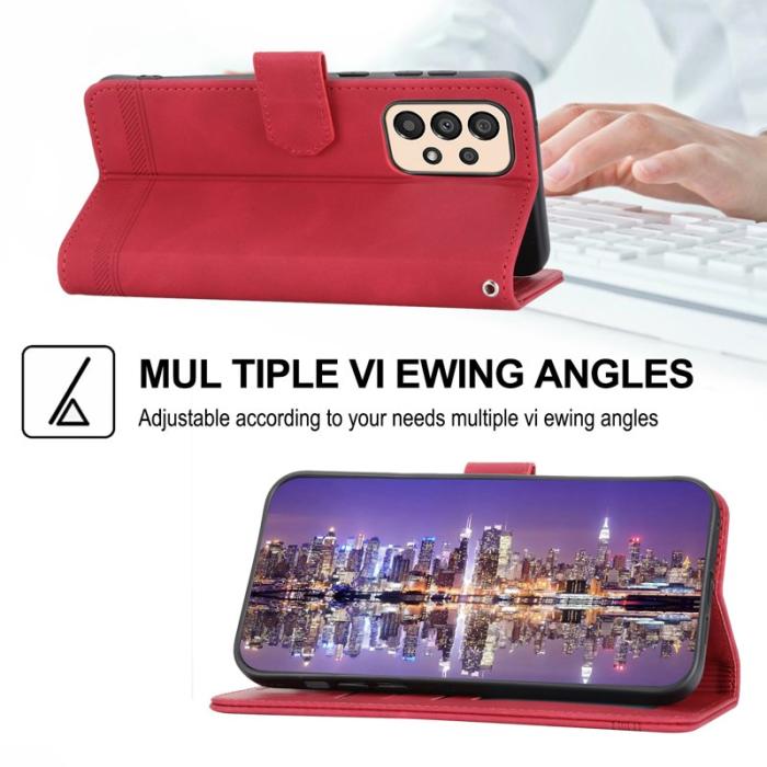 DIERFENG - DIERFENG DF-03 Fodral för Samsung Galaxy A33 5G - PU Läder - Röd