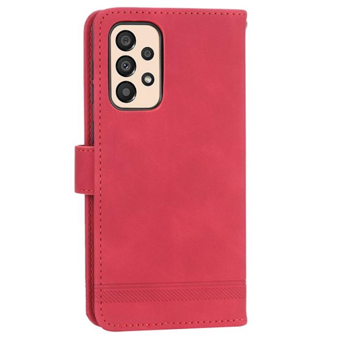 DIERFENG - DIERFENG DF-03 Fodral för Samsung Galaxy A33 5G - PU Läder - Röd