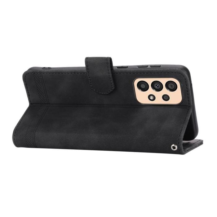 DIERFENG - DIERFENG DF-03 Fodral för Samsung Galaxy A33 5G - Svart PU Läder