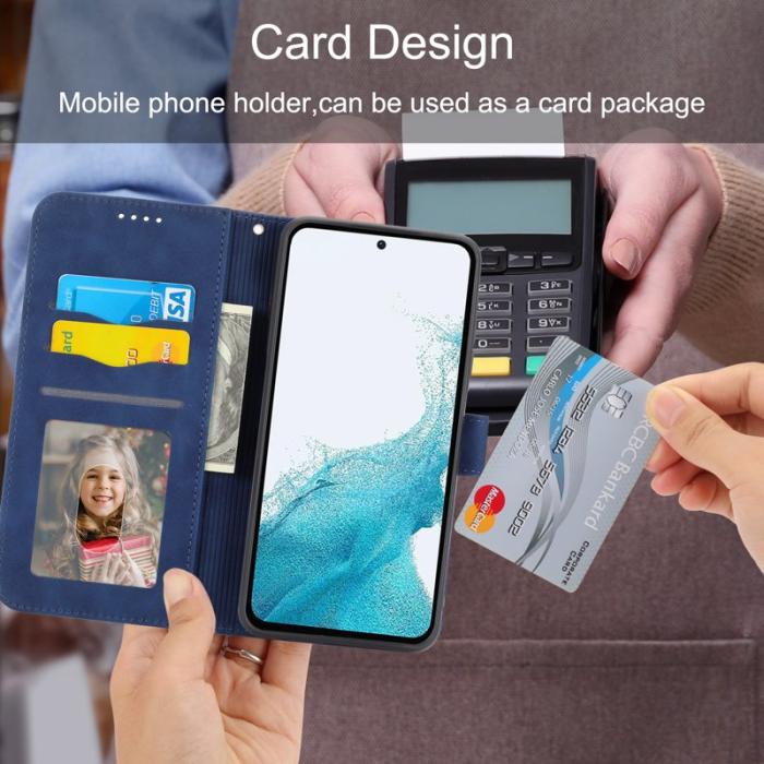 DIERFENG - DIERFENG DF-03 Fodral för Samsung Galaxy A54 5G - Äkta läder - Blå