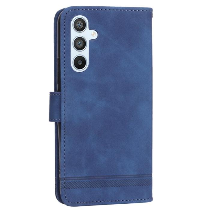 DIERFENG - DIERFENG DF-03 Fodral för Samsung Galaxy A54 5G - Äkta läder - Blå