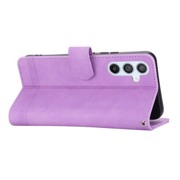 DIERFENG - DIERFENG DF-03 Fodral för Samsung Galaxy A54 5G - Äkta läder - Lila
