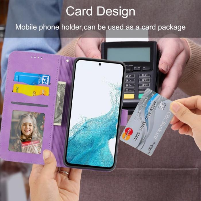 DIERFENG - DIERFENG DF-03 Fodral för Samsung Galaxy A54 5G - Äkta läder - Lila