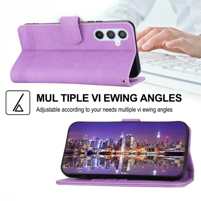 DIERFENG - DIERFENG DF-03 Fodral för Samsung Galaxy A54 5G - Äkta läder - Lila