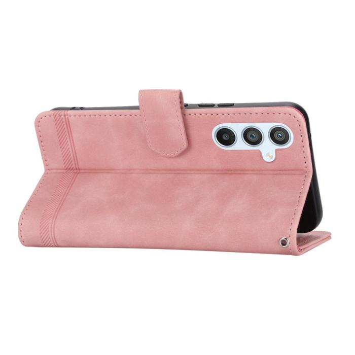 DIERFENG - DIERFENG DF-03 Fodral för Samsung Galaxy A54 5G - Äkta läder - Rosa