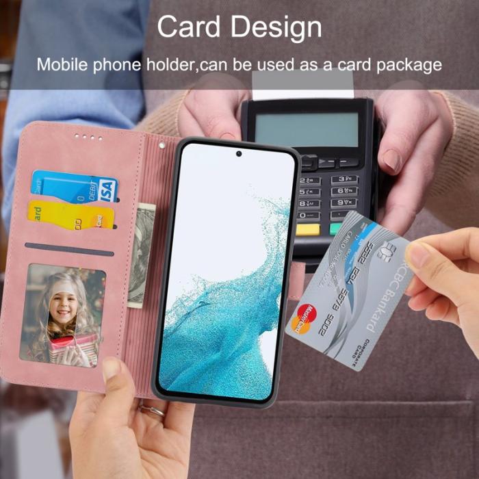 DIERFENG - DIERFENG DF-03 Fodral för Samsung Galaxy A54 5G - Äkta läder - Rosa