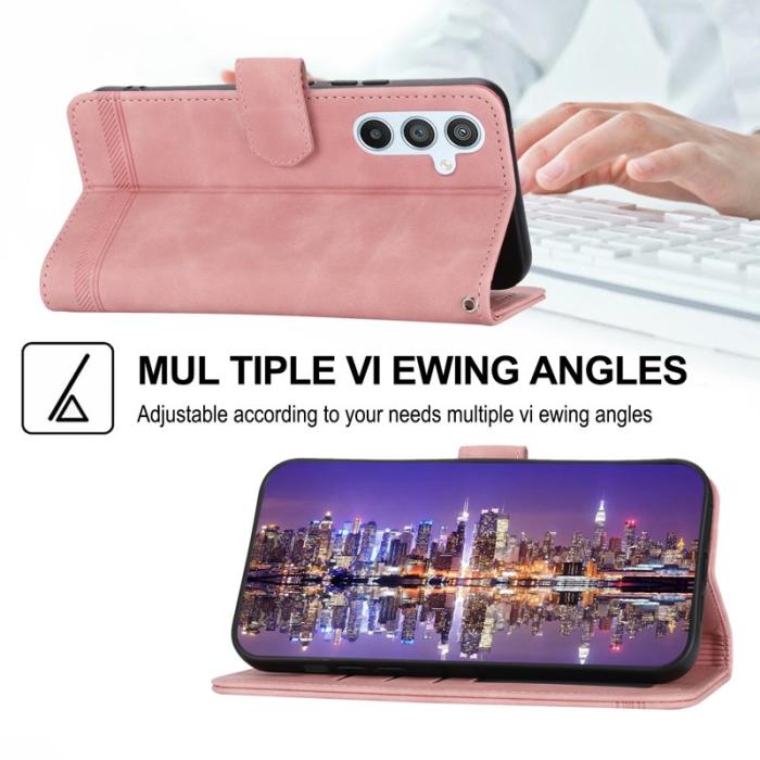 DIERFENG - DIERFENG DF-03 Fodral för Samsung Galaxy A54 5G - Äkta läder - Rosa