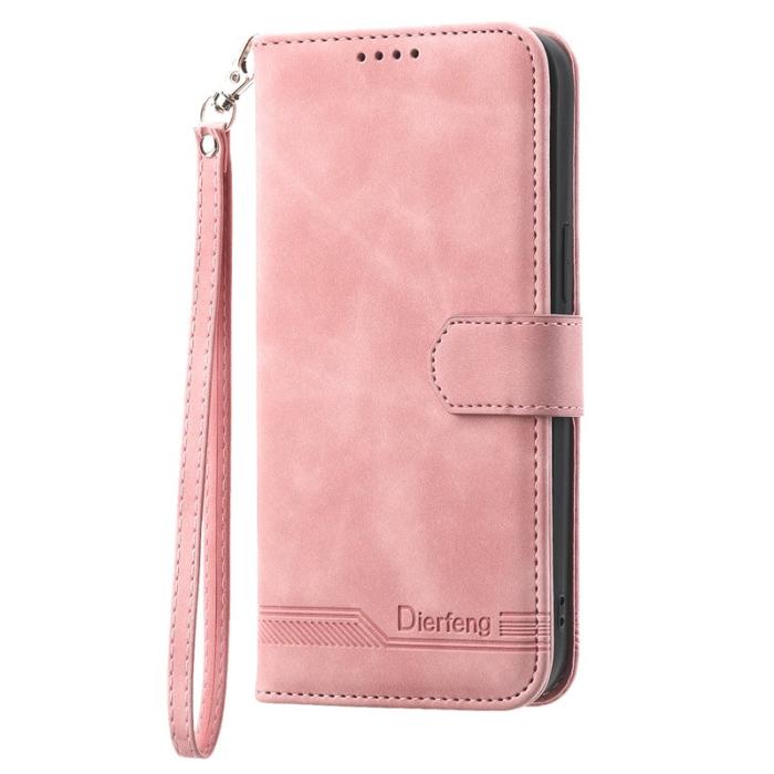 DIERFENG - DIERFENG DF-03 Fodral för Samsung Galaxy A54 5G - Äkta läder - Rosa