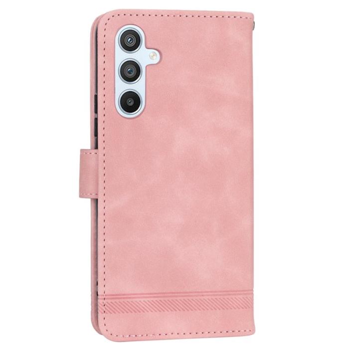 DIERFENG - DIERFENG DF-03 Fodral för Samsung Galaxy A54 5G - Äkta läder - Rosa