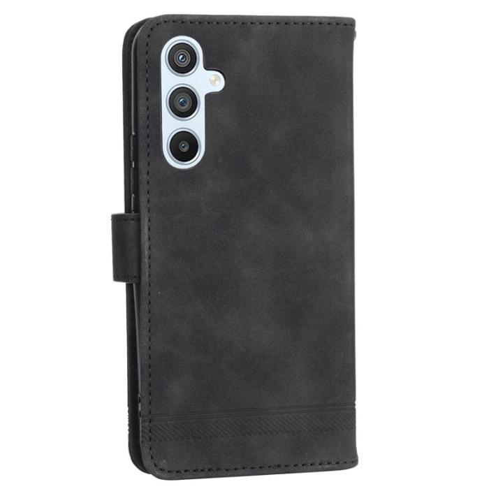 DIERFENG - DIERFENG DF-03 Fodral för Samsung Galaxy A54 5G - Äkta läder - Svart