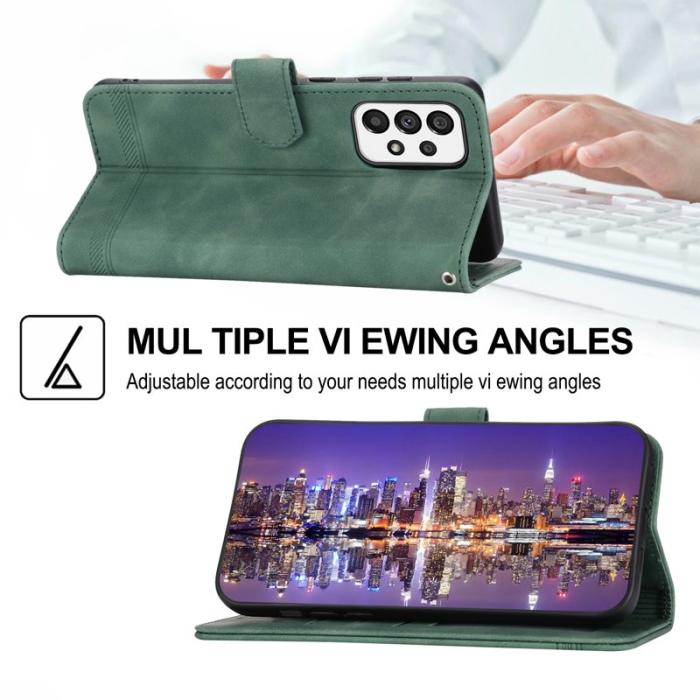 DIERFENG - DIERFENG DF-03 Fodral för Samsung Galaxy A73 5G - Äkta läder - Grön