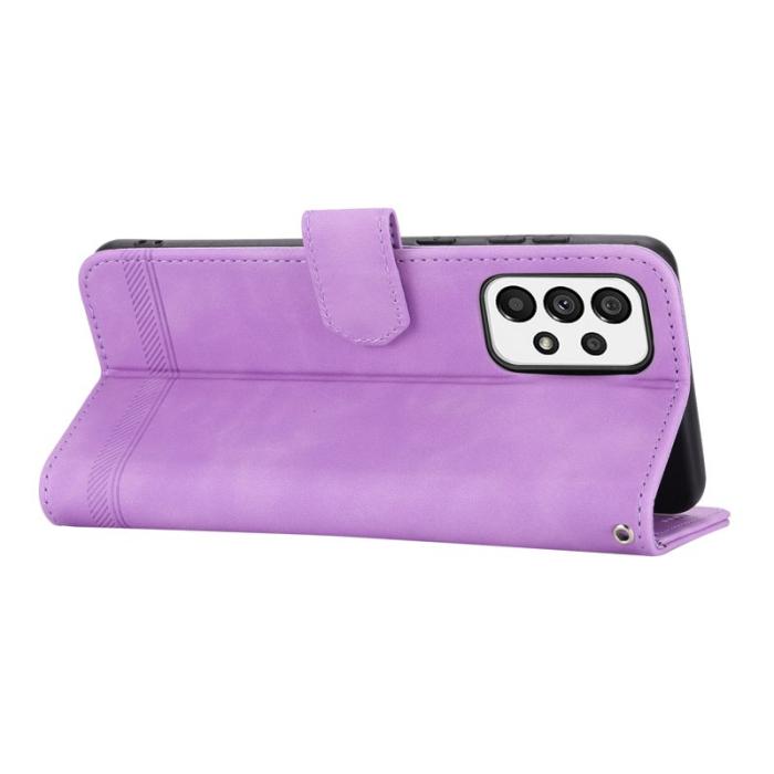 DIERFENG - DIERFENG DF-03 Fodral för Samsung Galaxy A73 5G - Äkta läder - Lila