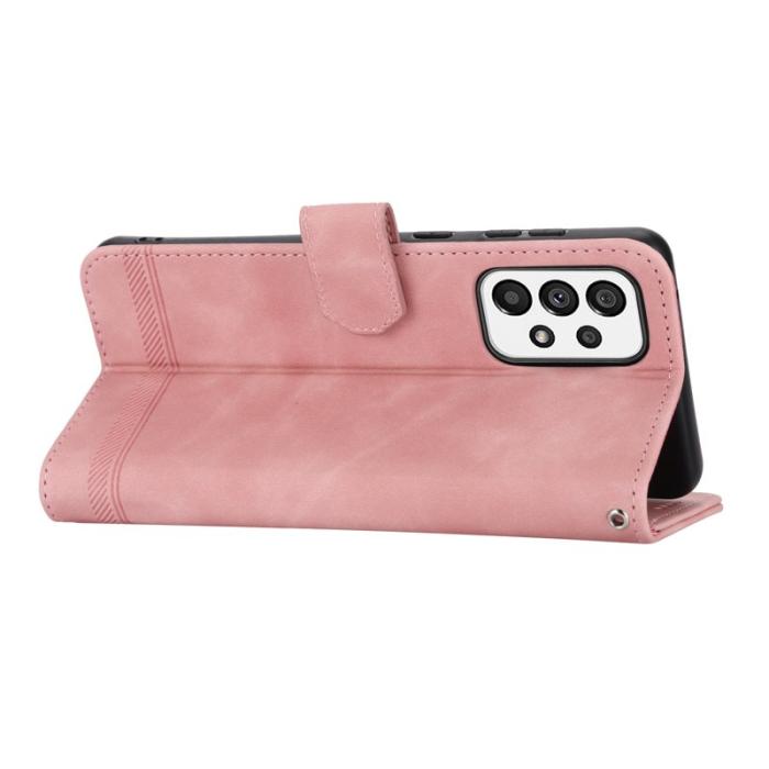 DIERFENG - DIERFENG DF-03 Fodral för Samsung Galaxy A73 5G - Äkta läder - Rosa