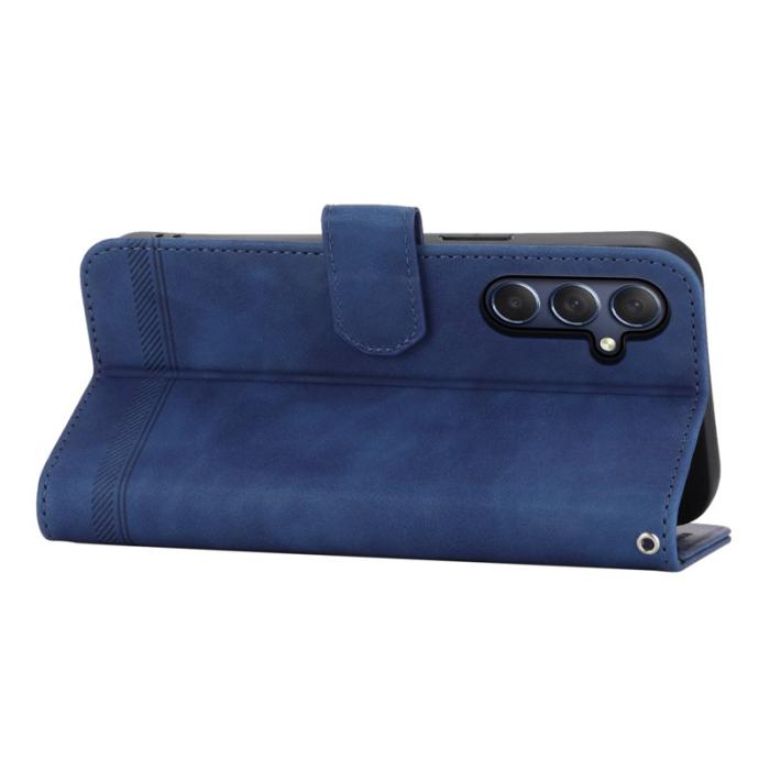 DIERFENG - DIERFENG DF-03 Fodral för Samsung Galaxy M54 5G - Äkta läder - Blå