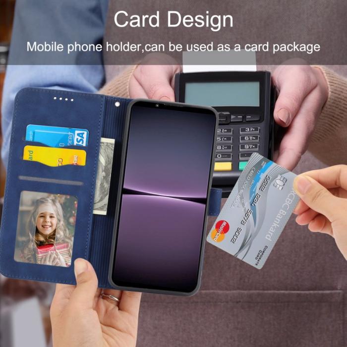 DIERFENG - DIERFENG DF-03 Fodral för Samsung Galaxy M54 5G - Äkta läder - Blå