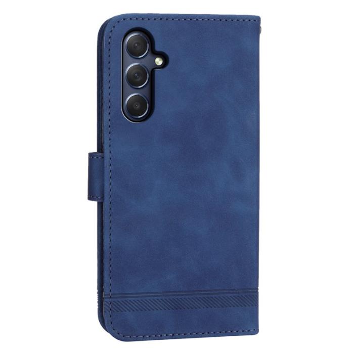 DIERFENG - DIERFENG DF-03 Fodral för Samsung Galaxy M54 5G - Äkta läder - Blå