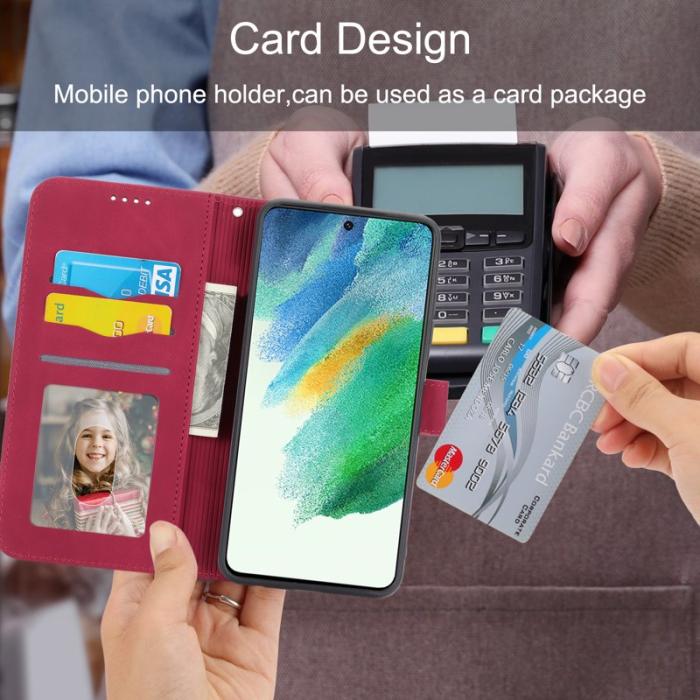 DIERFENG - DIERFENG DF-03 Fodral för Samsung Galaxy S21 FE 5G - Röd