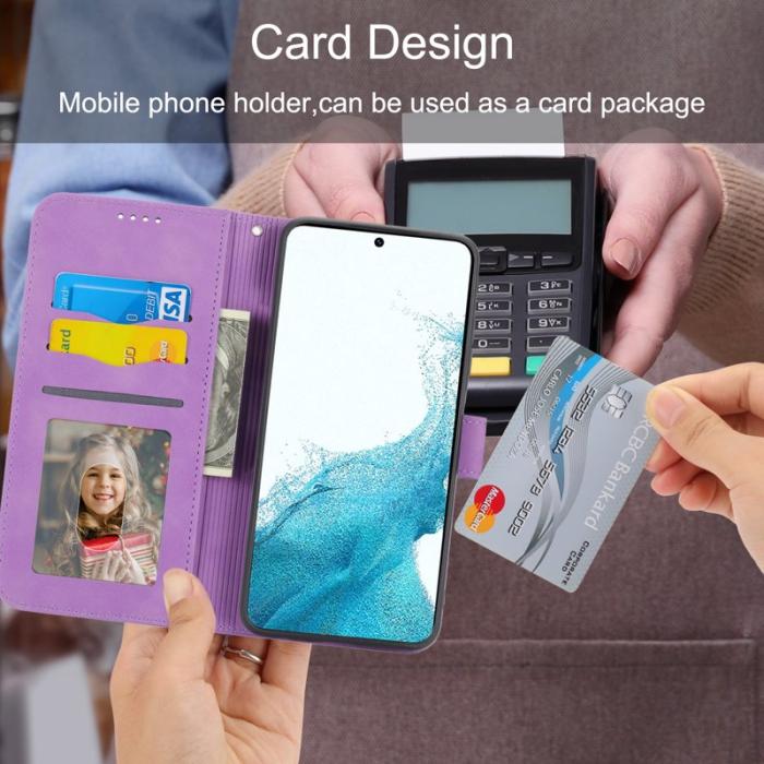 DIERFENG - DIERFENG DF-03 Fodral för Samsung Galaxy S22 5G - Äkta läder - Lila