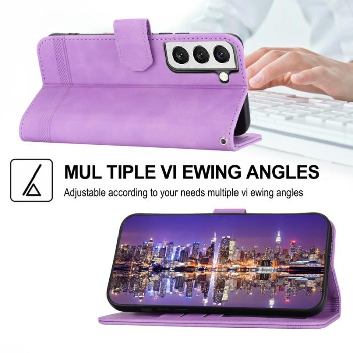 DIERFENG - DIERFENG DF-03 Fodral för Samsung Galaxy S22 5G - Äkta läder - Lila
