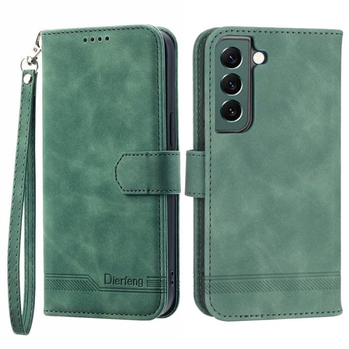 DIERFENG - DIERFENG DF-03 Fodral för Samsung Galaxy S22+ 5G - Grön PU Läder