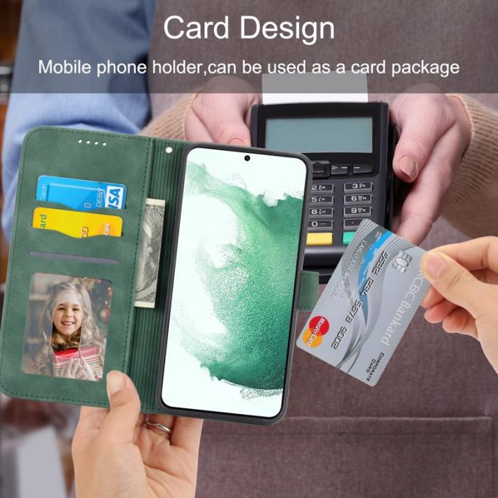 DIERFENG - DIERFENG DF-03 Fodral för Samsung Galaxy S22+ 5G - Grön PU Läder