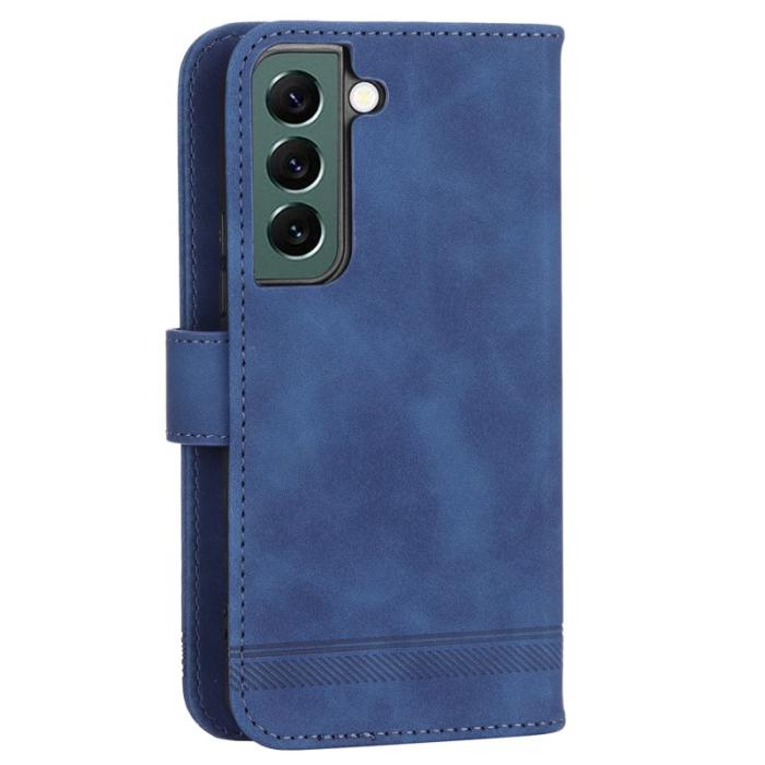 DIERFENG - DIERFENG DF-03 Fodral för Samsung Galaxy S22+ 5G - PU Läder - Blå