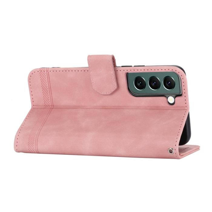 DIERFENG - DIERFENG DF-03 Fodral för Samsung Galaxy S22+ 5G - PU Läder - Rosa