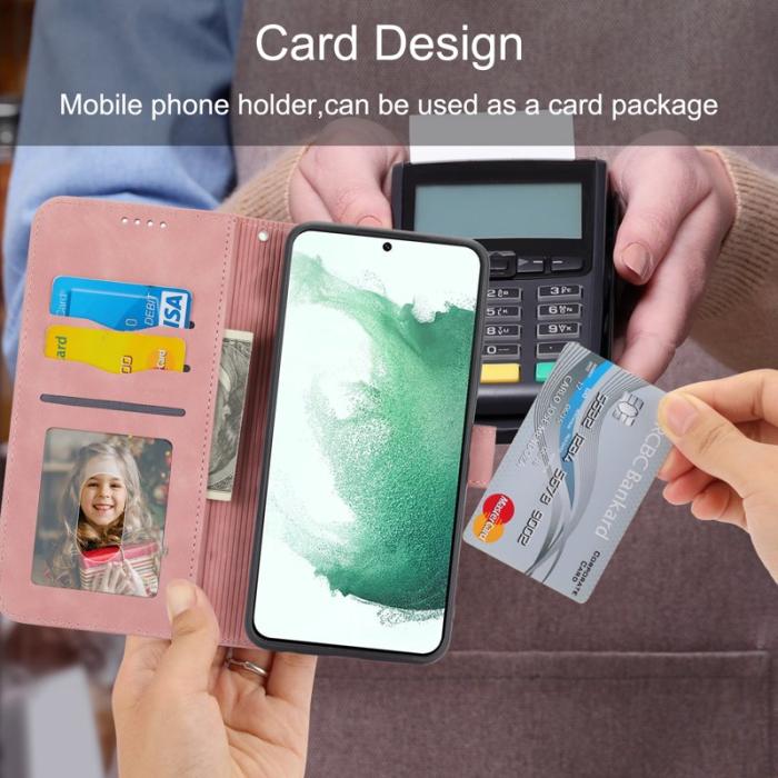 DIERFENG - DIERFENG DF-03 Fodral för Samsung Galaxy S22+ 5G - PU Läder - Rosa