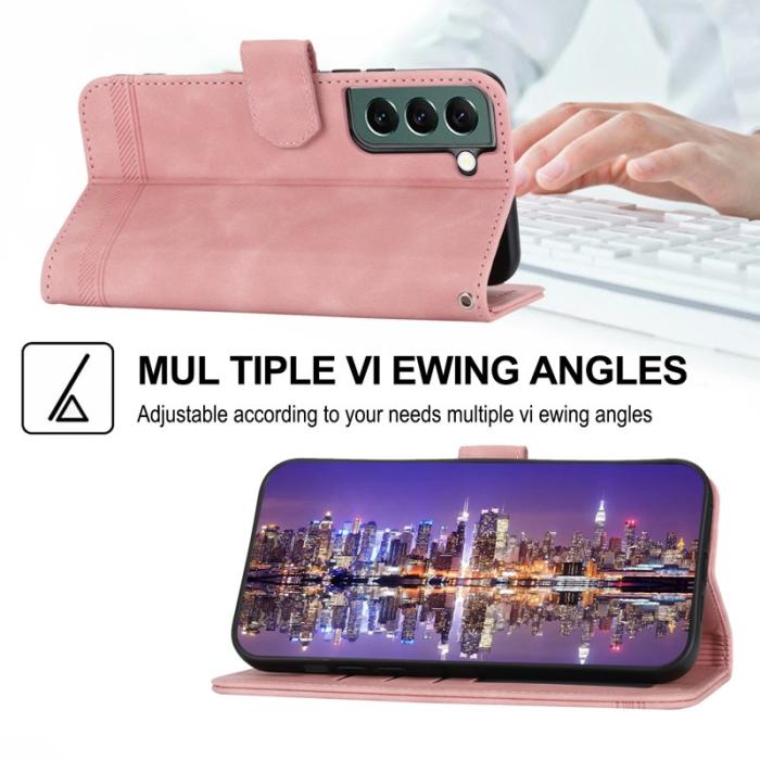 DIERFENG - DIERFENG DF-03 Fodral för Samsung Galaxy S22+ 5G - PU Läder - Rosa