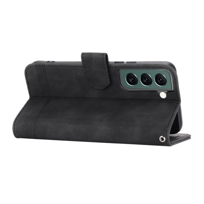 DIERFENG - DIERFENG DF-03 Fodral för Samsung Galaxy S22+ 5G - Svart PU Läder