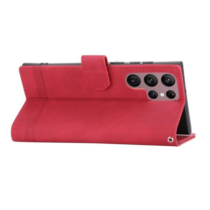 DIERFENG - DIERFENG DF-03 Fodral för Samsung Galaxy S22 Ultra 5G - Röd