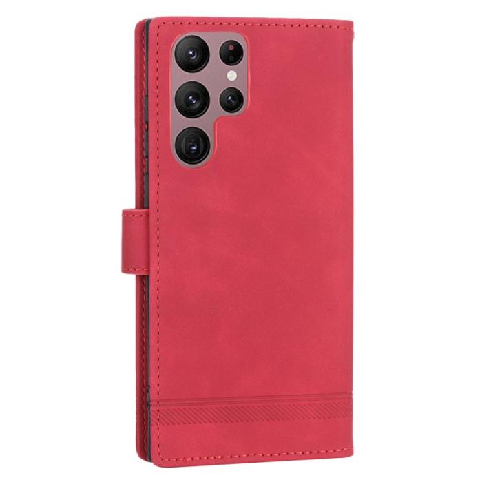 DIERFENG - DIERFENG DF-03 Fodral för Samsung Galaxy S22 Ultra 5G - Röd