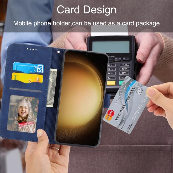 DIERFENG - DIERFENG DF-03 Fodral för Samsung Galaxy S23+ - Konstläder - Blå