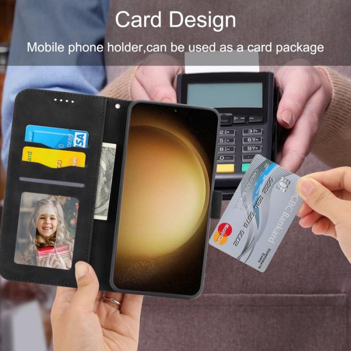 DIERFENG - DIERFENG DF-03 Fodral för Samsung Galaxy S23+ - Konstläder - Svart