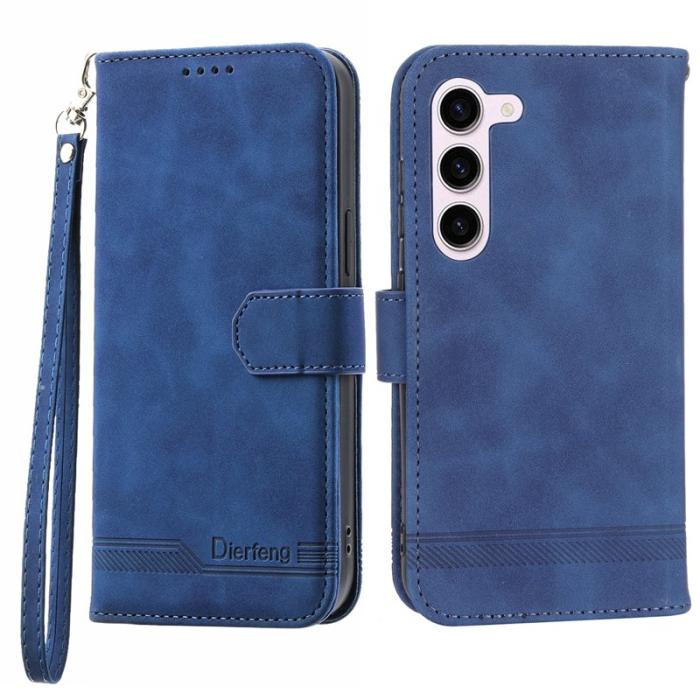 DIERFENG - DIERFENG DF-03 Fodral för Samsung Galaxy S23 - PU Läder - Blå