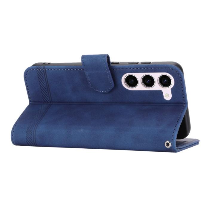 DIERFENG - DIERFENG DF-03 Fodral för Samsung Galaxy S23 - PU Läder - Blå