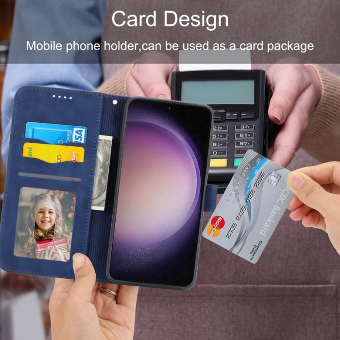 DIERFENG - DIERFENG DF-03 Fodral för Samsung Galaxy S23 - PU Läder - Blå