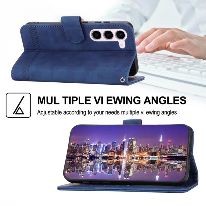 DIERFENG - DIERFENG DF-03 Fodral för Samsung Galaxy S23 - PU Läder - Blå