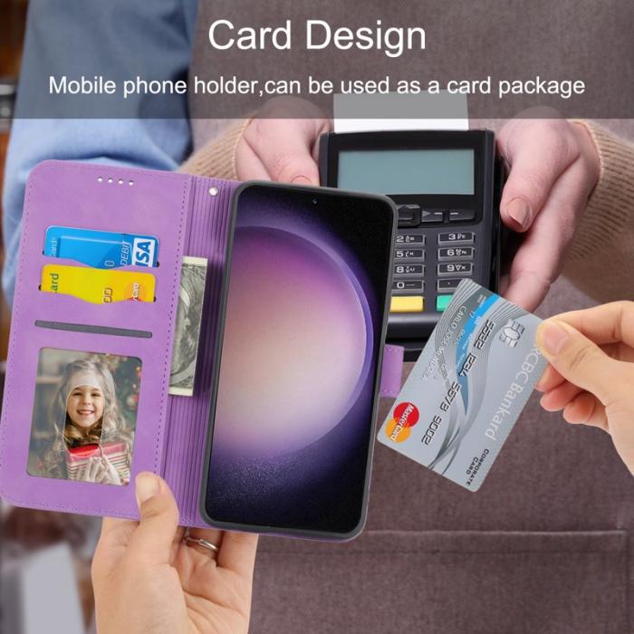 DIERFENG - DIERFENG DF-03 Fodral för Samsung Galaxy S23 - PU Läder - Lila