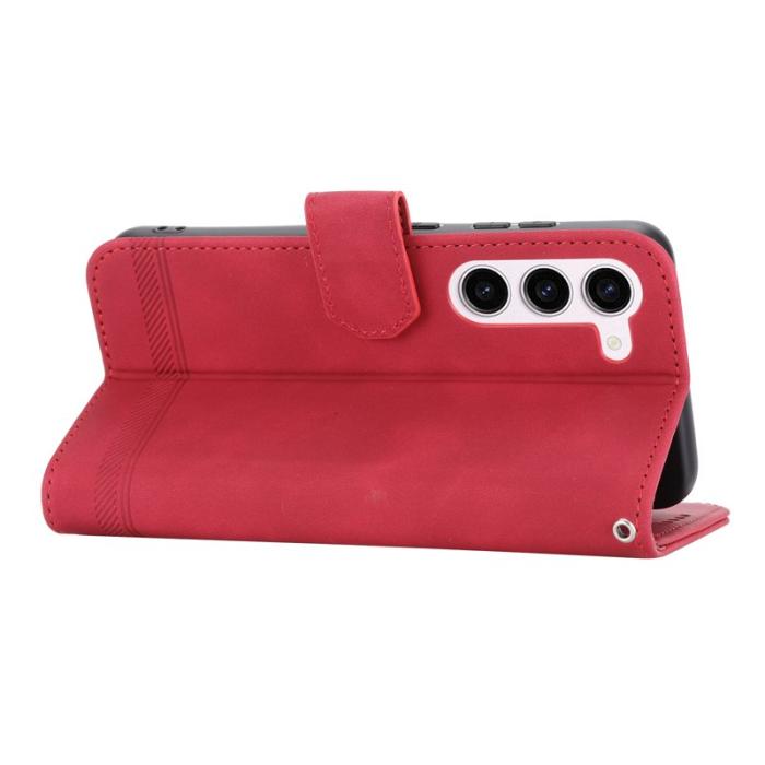 DIERFENG - DIERFENG DF-03 Fodral för Samsung Galaxy S23 - PU Läder - Röd