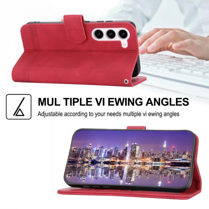 DIERFENG - DIERFENG DF-03 Fodral för Samsung Galaxy S23 - PU Läder - Röd