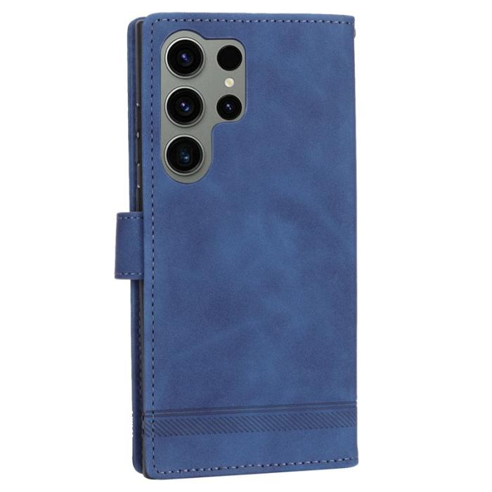 DIERFENG - DIERFENG DF-03 Fodral för Samsung Galaxy S23 Ultra - PU Läder - Blå