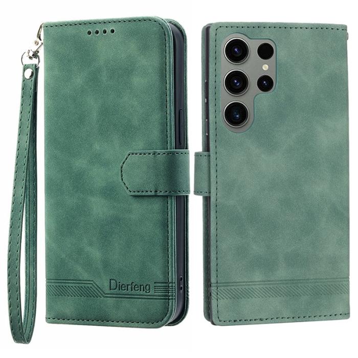 DIERFENG - DIERFENG DF-03 Fodral för Samsung Galaxy S23 Ultra - PU Läder - Grön