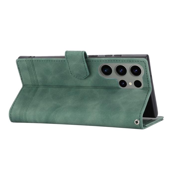 DIERFENG - DIERFENG DF-03 Fodral för Samsung Galaxy S23 Ultra - PU Läder - Grön