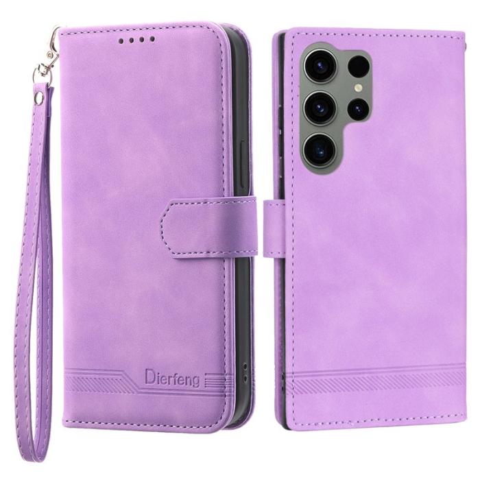 DIERFENG - DIERFENG DF-03 Fodral för Samsung Galaxy S23 Ultra - PU Läder - Lila