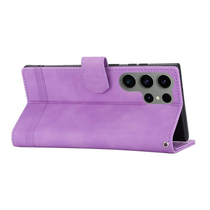 DIERFENG - DIERFENG DF-03 Fodral för Samsung Galaxy S23 Ultra - PU Läder - Lila